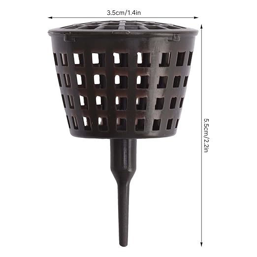 100PCS Plastic Fertilizer Mesh Basket Lid Planting Fertilizer Net Pot Garden Fertilizer Basket Garden Nutrition Cups for Garden Yard (Large Size with Lid)