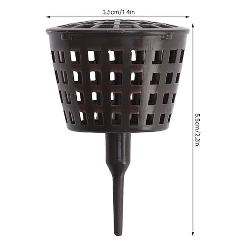 100PCS Plastic Fertilizer Mesh Basket Lid Planting Fertilizer Net Pot Garden Fertilizer Basket Garden Nutrition Cups for Garden Yard (Large Size with Lid)
