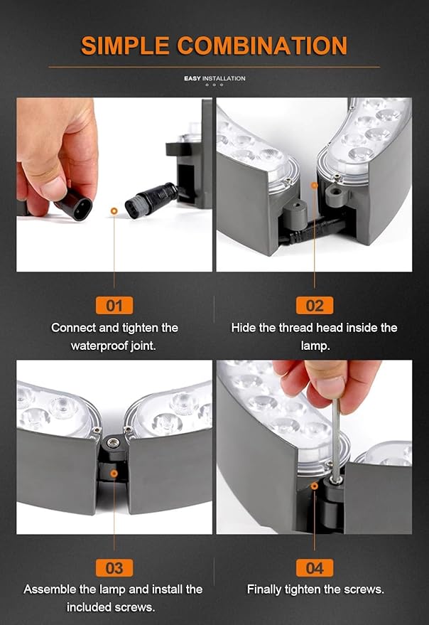 Solar Palm Tree Lights Outdoor LED Low Voltage Landscape Tree Ring Lights Landscape Spotlights Made to Last(White LightPack of 8)