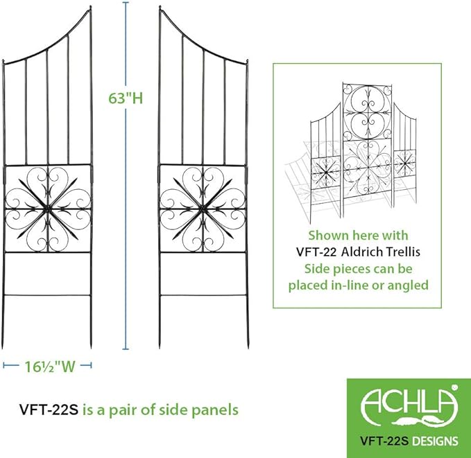 Achla Designs Aldrich Trellis Set of 2 Side Panels
