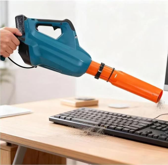 Air Booster Pro Leaf Blower Extension Kit Black High-Performance Debris Clearing Attachment with Universal Mounting System for Yard Tools (Orange)