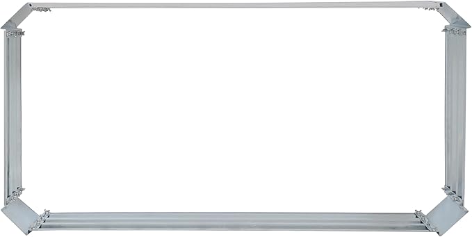 HomeRoots 12 X 48 Silver Metal Rectangular Raised Garden Bed