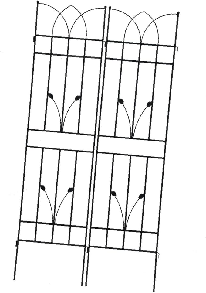 2 Pack Metal Garden Trellis 71 X 17.7 Rustproof Trellis for Climbing Plants Outdoor Flower Support Black
