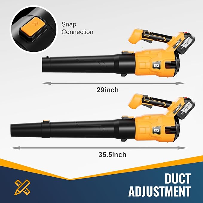 Leaf Blower Cordless Electric Cordless Leaf Blower with 2 * 4.0Ah Lithium-Ion Battery Powered Blowers for Lawn Care Blower with Extension Nozzle Battery Powered Blowers Leaf Cordless