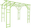 Extra Tall Garden Arch Trellis Metal Walkway Arbor Pergola with Pe Overmolding Plant Support Rack Trellises for Home Yard Plantation Garden and so On (Green 118.08 * 78.72 * 90.48in)