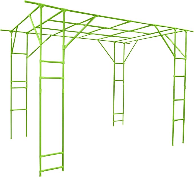 Large Grape Vine Trellis Garden Arch Trellis Large Grape Vine Support Arch Arbor Used for Outdoor Climbing of Plants (Green)
