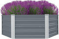 vidaXL Raised Garden Bed - Durable and Robust Galvanized Steel Structure Spacious Multi Plant Holder with Safety Edge Fold Easy Assembly Stylish Hexagon Design Ideal for Indoor &amp Outdoor Gard.