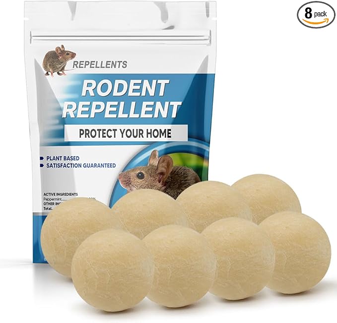 Rodent Repellent IndoorMouse RepellentMice Repellent IndoorRodent Away RepellantRat RepellentKeeps Mice Away Repel Mice from NestingCovers 50 sq. ft Effective for 60-90 Days-8P