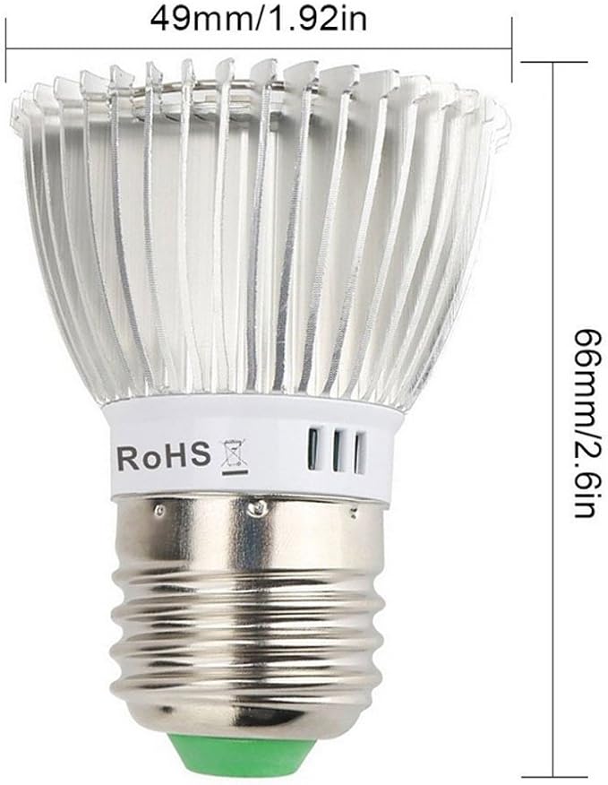 Esbaybulbs 40W LED Grow Light Bulbs E26 4 Pack Full Spectrum Grow Lamp Red Plant Light for Hydroponics Greenhouse Indoor Plants