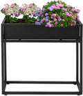 Elevated Planter Box Raised Garden Bed for Herbs and Flowers 28in Tall Rectangular Planter for Backyard Gardening Freestanding Plant Stand Raised Garden Planter for Indoor Outdoor Using
