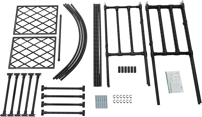 Garden Arch Trellis Length 9.84FT Height 8.2FT Arch Garden Trellis Arbor for Climbing Plants Outdoor Heavy Duty Plant Arch for Lawn Party Ceremony Wedding Decoration Black