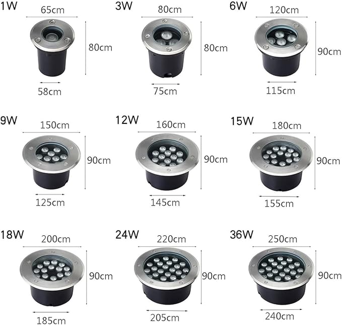 LED Underground Spotlight - 24V Recessed Ground Light IP66 Waterproof for Pathway Deck Step and Garden Lighting (White 12W &amp Green 12W)