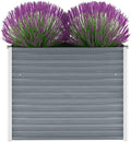 Galvanized Steel Raised Garden Bed 39.4 x 15.7 x 30.3 in Grey Rectangular Metal Planter Box with Open Bottom for Balcony Patio Backyard Elevated Flower Vegetable Outdoor Planting