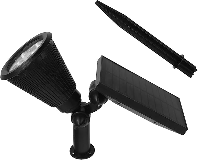 SUPVOX Solar Spotlights Outdoor Waterproof Solar Powered Landscape Garden Lights with 4 LED Warm White 3 Lighting Modes for Yard Patio Lawn and Tree Illumination