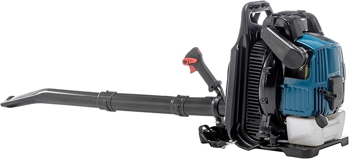 4-Cycle 75.6CC Gas Powered Backpack Leaf Blower Grass Blower Engine for Lawn Garden Yard Blowing Leaves Debris Dust Sand Gravel Snow (192MPH 894CFM Blue)