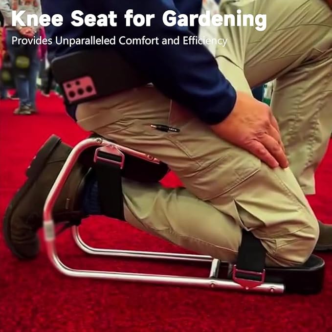 Knee Seat for GardeningStrap on Kneeling Device for GardenErgonomic Gardening SeatGarden Work Seat for Farm WorkGardeners Tool Seat for Protect KneesSuper Cozy &amp Improve Work Efficiency (Mix-