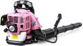 Backpack Leaf Blower 52CC 550CFM 2-Stroke Engine Gas Leaf Blower High Strength Gas Powered Snow Blower Dust Blower for Outdoor from USA Fast Arrival (EB430-Pink)