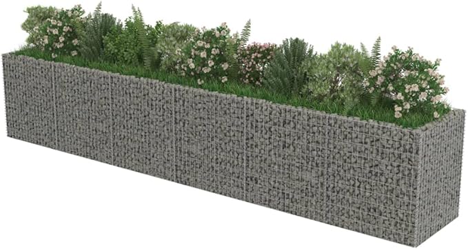 YAFF Gabion Raised Bed-HexagonalOutdoor Landscape for GardenBackyardPatioBalcony212.6x35.4x39.4