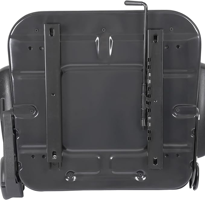 Universal Tractor Seat Forklift Lawn Mower Seat w/Armrests &amp Adjustable Backrest 30 ° -180 ° for Mowers Dozers Aerial Lifts Floor Scrubbers (Black)