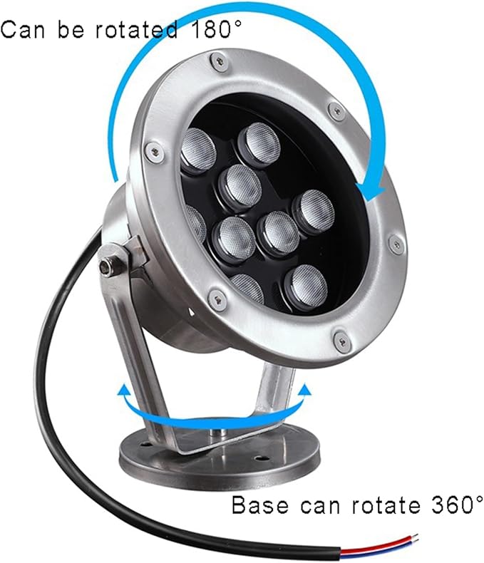 IP68 Waterproof Submersible Spotlights - Low Voltage AC12/24V LED Fountain Lights for Outdoor Garden &amp Pool Landscape Lighting