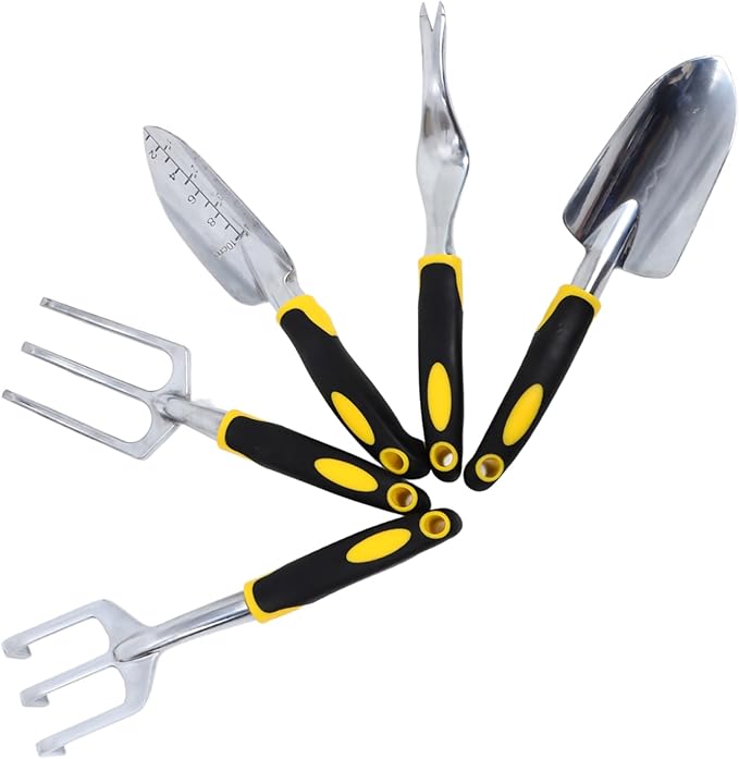 KESYOO 1set Heavy Duty Garden Tool Set Ergonomic Grip Includes Spading Fork Garden Trowel and Hand Shovel for Weeding Digging and Transplanting