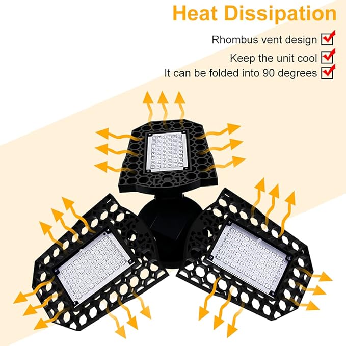 Foldable LED Grow Light Adjustable Phyto Lamp E27 Base Deformation Plant Lamp for Indoor Greenhouse Seedling Flower108leds