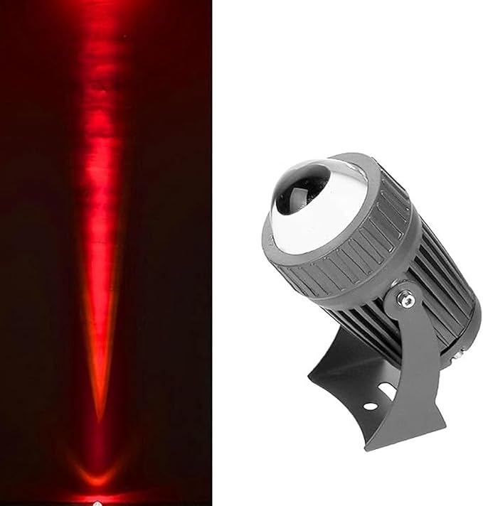 10W LED Beam Spotlights IP66 Waterproof Ground Landscape Lights Long Range Narrow Beam Wall Washer for Parties Billboard BuildingRed 24V