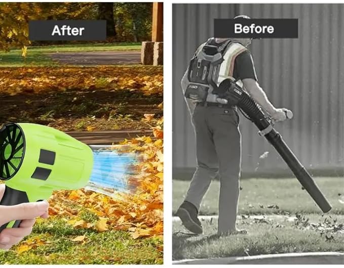 Turbo Jet Blower Leaf Blower Violent Turbo Fan Pure Copper Motor Car Drying After Wash Handheld Snow Blower Cordless Turbo Power Air Duster Home Improve Garden Mainte Perfect Christmas