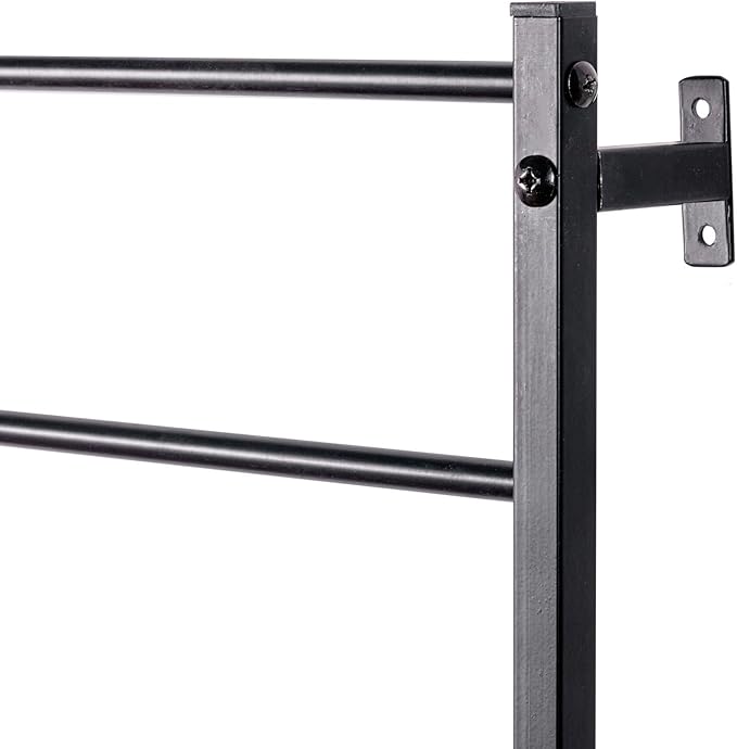 MyGift 4 Ft Tall Trellis Black Metal Wall Mounted Garden Trellis for Climbing Plants Outdoor/Indoor Large Wall Support Frame for Hanging Planters