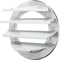 PATIKIL 8 Inch Aluminum Vent Cover Louver Shutter Exhaust Fan Louvered Vent Automatic Gravity Round Grill Self-Closing Vent Cover for Greenhouse Industrial Exhaust HVAC System White