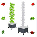 AMNOOL Hydroponic Grow Kit Indoor Garden Hydroponic Tower Growing Sytem 15 Layer 45 Plants Sites Vertical Hydroponic Tower with Pump and Movable Water Tank for Leafy Vegetables