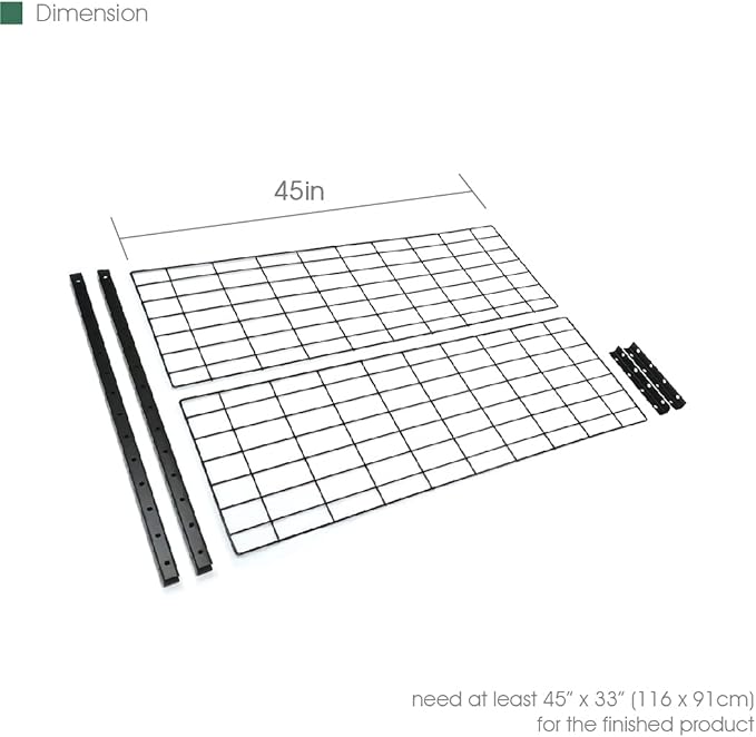 Everbloom 45 in. Trellis Assembly Kit T334517K2 45 L x 33 H (Only Used with Everbloom Model R144524 E144519/E144519G E334519W/E334519WG)-Heavy Duty Galvanized Powder Coated Stainless Steel