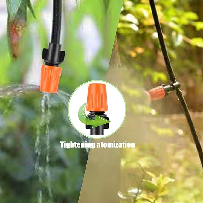 Drip Irrigation System 164FT 180 Pack Garden Drip Irrigation Kit 1/4 Blank Tubing Drip Kit DIY Automatic Irrigation Equipment Set for Garden Greenhouse Flower BedPatioLawn