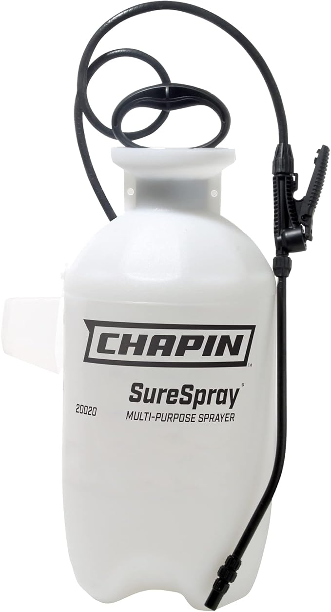 Chapin International 20020 2-Gallon SureSpray Sprayer for Fertilizer Herbicides and Pesticides Translucent White