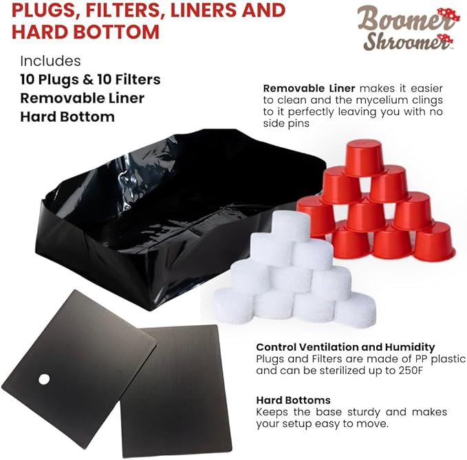 Boomer Shroomer 2 Inflatable Monotub 2 Spawn Bags and Bulk Bundle