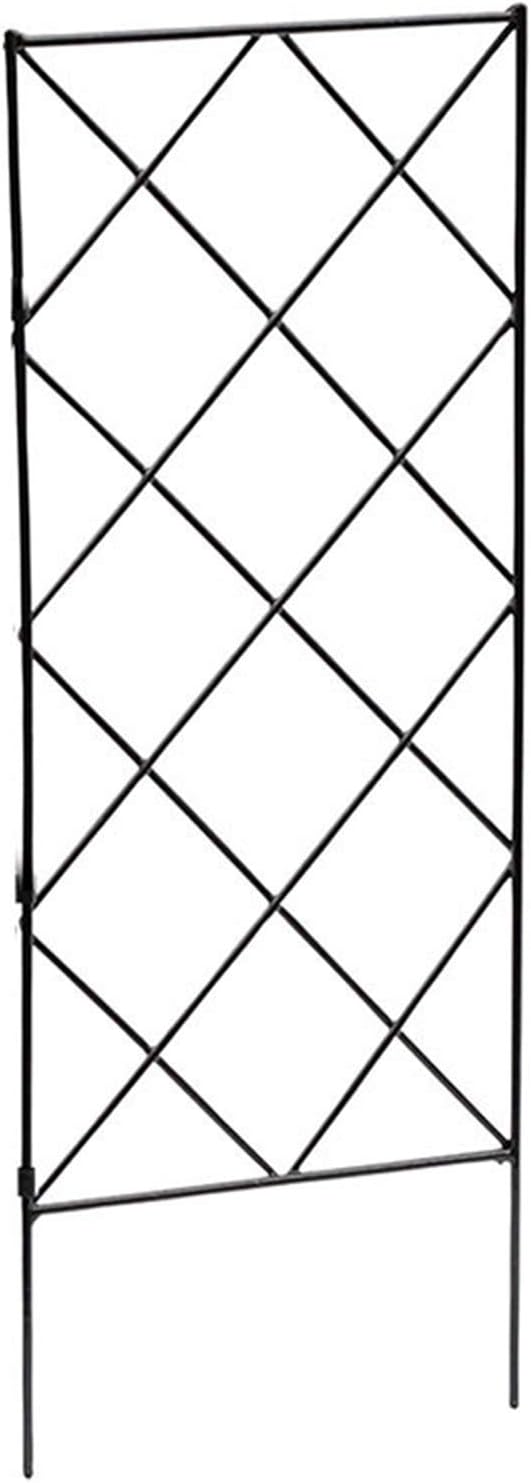 Garden Trellis 8x21in Black Plant Support Frame Metal Plant Support Stakes for Climbing Vines and Flowers Stands