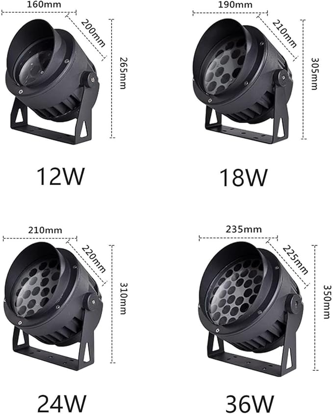 Outdoor Spotlight - LED Floodlight IP65 Outdoor Waterproof Adjustable Garden Tree Light AC 220VLED Beam Spotlight Villa Courtyard Lawn Light LED Landscape Spotlights(Red36W)
