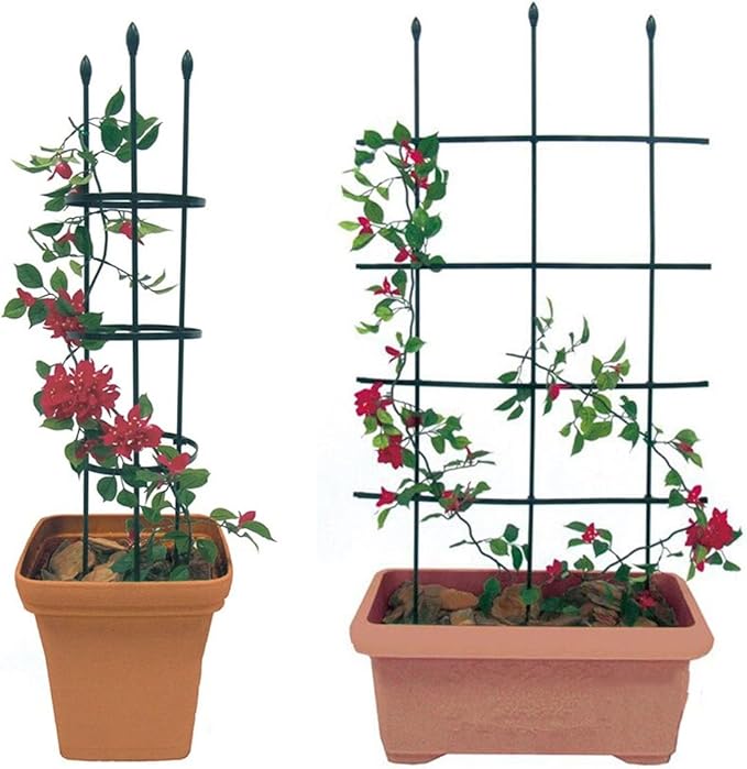 2 Pack Garden Trellis 2 in 1 Plant Cages &amp Supports for Vines Crop Plant Trellis for Climbing Plants Indoor Outdoor Flower Vegetable Vines