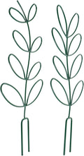 2pcs Metal Garden Trellis for Climbing Plants Outdoor Plant Support Rack with Green Coating Tomato Cage Flower Climbing Holder for Patio
