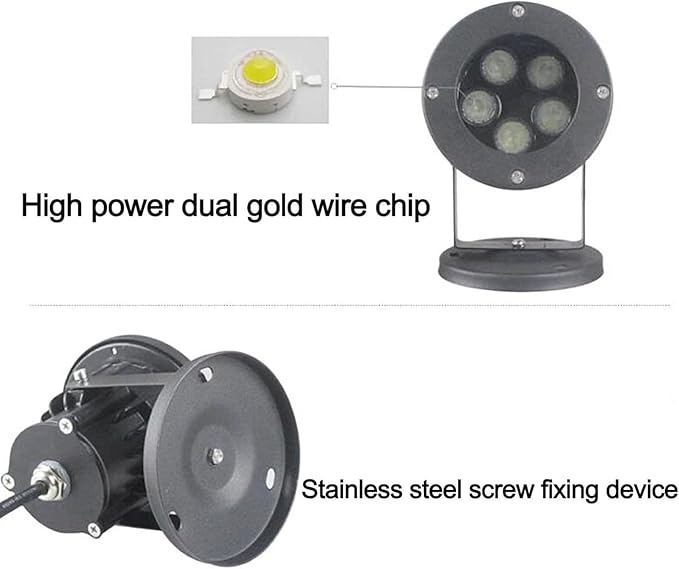 LED Spotlight - Outdoor Floodlights AC 90-260V Garden Tree Landscape Projection Lights IP67 Waterproof Outdoor Surface-Mounted Spot Lights Spotlight Led Beam Lamp(White3W)