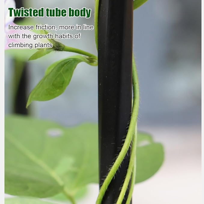 Vertical Garden Trellis for Climbing Plants Outdoor H 110cm 145cm 180cm 215 cm Indoor Vertical Metal Umbrella Plant Trellis for Patio Backyard(Black4.6ft)