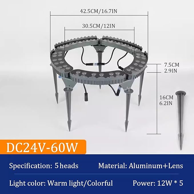 Palm Tree Lights Die‑cast Aluminum LED Tree Hugger Lights Outdoor for Villa Garden Landscape Lighting.Excluding Transformer(Red5 lamp Heads)