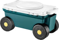 VEVOR Garden Scooter with Seat 2 in 1 Rolling Garden Cart with Storage Bin Supports up to 227 lbs Outdoor Wagon with Handle Lightweight Storage Gardening Stool for Yard Weeding Planting