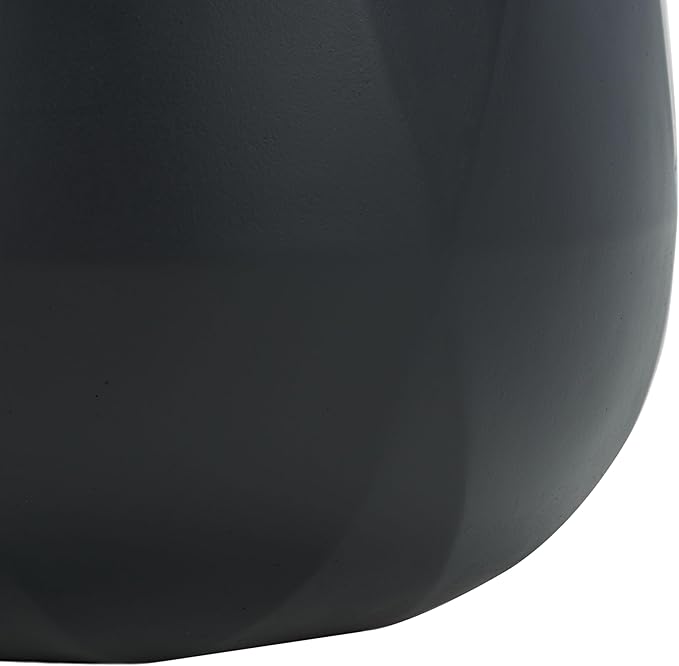 SAFAVIEH Outdoor Collection Kane Black Cement Ficonstone Planter Pot Set of 2