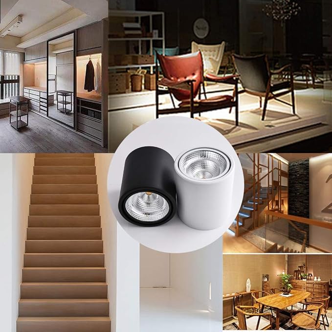 Dimmable High Accent Uplight 7W COB LED Pulg-in Motion Sensor Control Socket Spotlight Adjustment with 5.9ft Foot Pedal Switch Cord Extra Light Rotating Decorative for Backlight Leaning