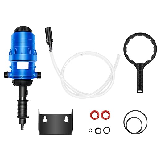 Drip Infusion Fertilizer Machine Proportional Injector Water-Driven Injector Chemical Fertilizer Medicator 0.4-4% Adjustable Fertilizer Injector for Industry Garden Hose Livestock