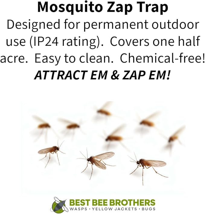 Best Bee Brothers Weatherproof Bug Zapper Outdoor Mosquito Zapper 1/2 Acre Coverage 12 x 8.5