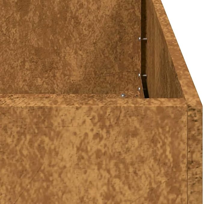 Large Rusty Corten Planter Box Rectangular 15.7x47.2x15.7 in Weathering Steel Outdoor Garden Planter for Patio &amp Terrace with Ample Soil Space