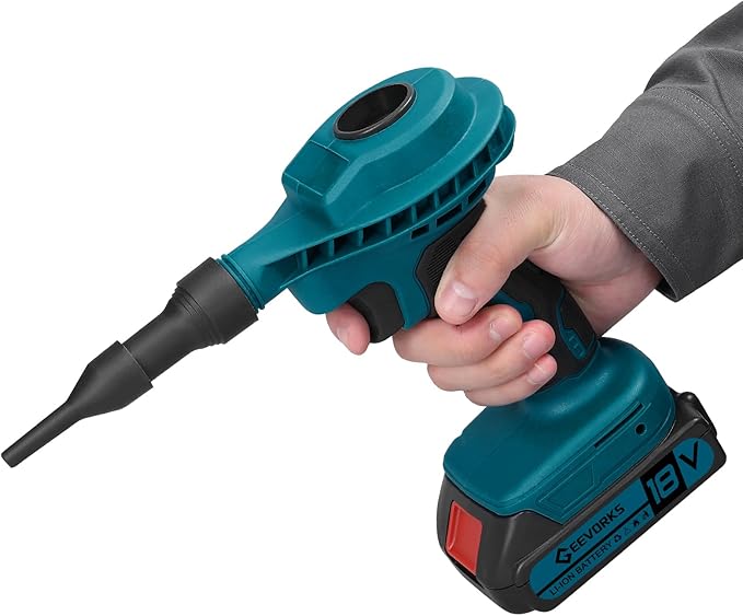 High-Power Brushed Motor Electric Blower Strong Wind Air Blower Dust Removal Fan Handheld Lithium Battery Home Courtyard Snow Cleaner Power Tool