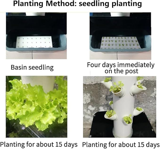 Hydroponic Growing Kits Garden Hydroponic Growing System Aeroponics Growing Kit For Herbs Fruits And Vegetables With Hydrating Pump Adapter Net Pots TimerHerb Garden Germination Kit ( 30holes)